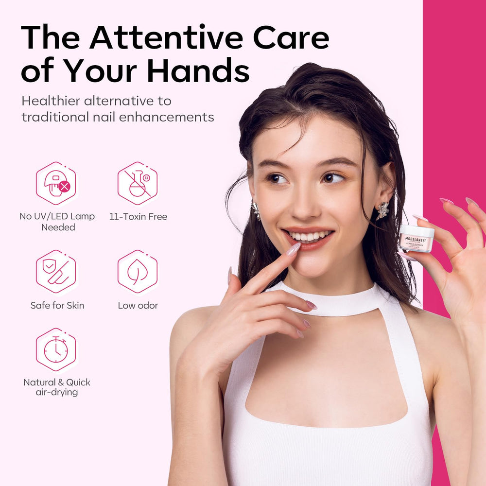 Modelones toxin-free, skin-friendly powder supports safe, comfortable DIY manicures