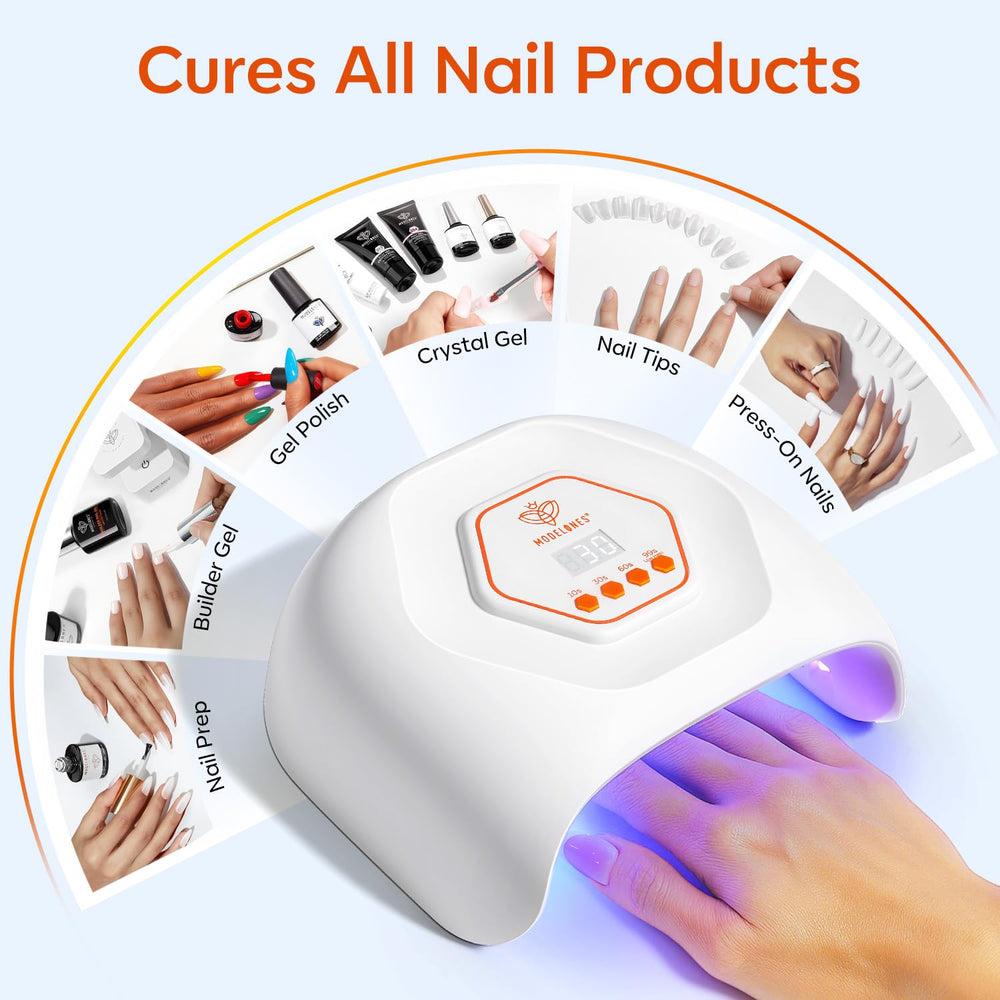 Modelones UV LED Nail Lamp timer buttons enable precise gel curing
