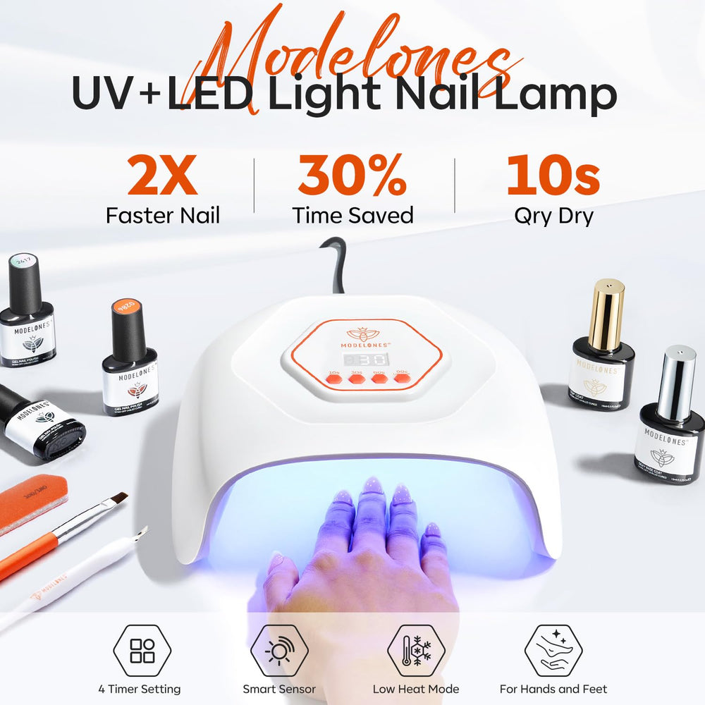 Modelones UV LED Nail Lamp hand-under view demonstrates even curing