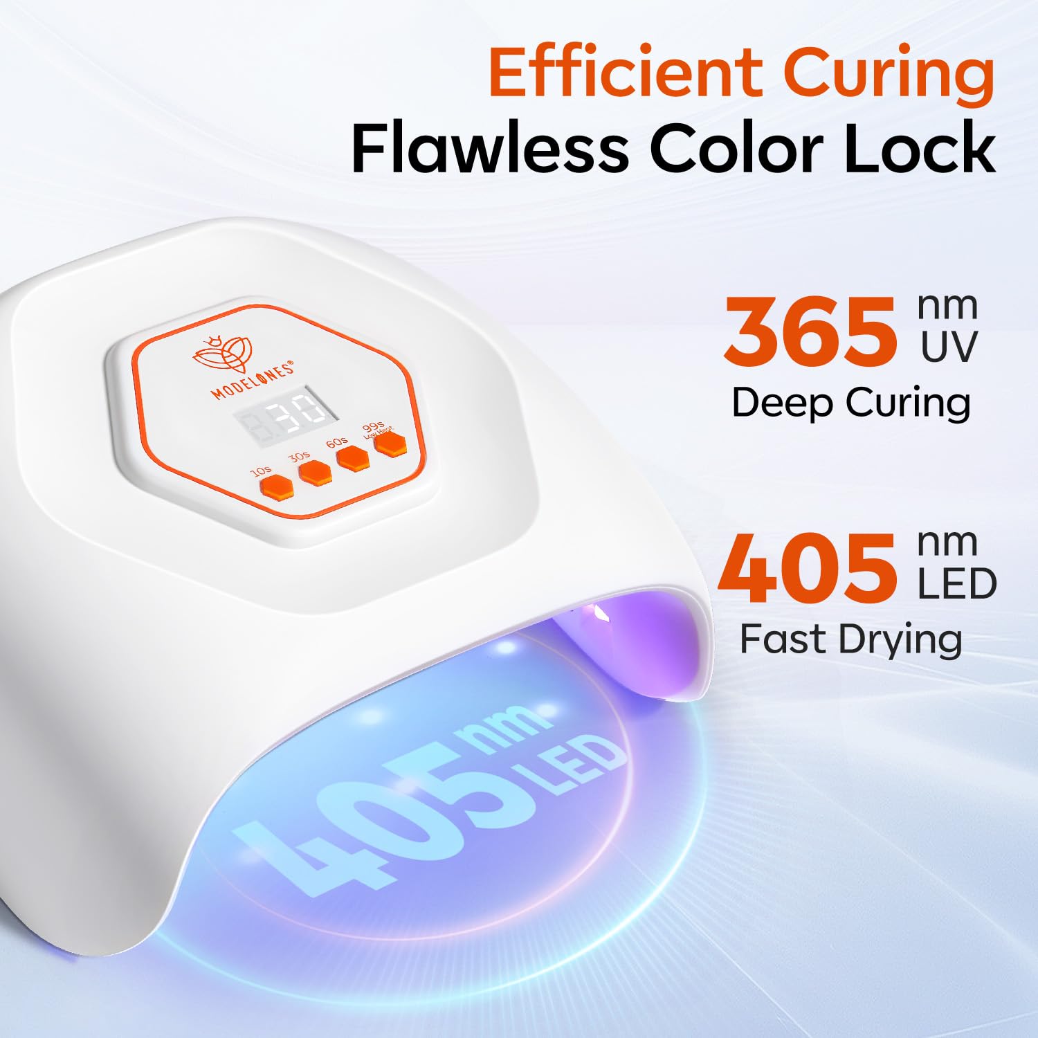 Modelones UV LED Nail Lamp portable design for travel and on-the-go manicures