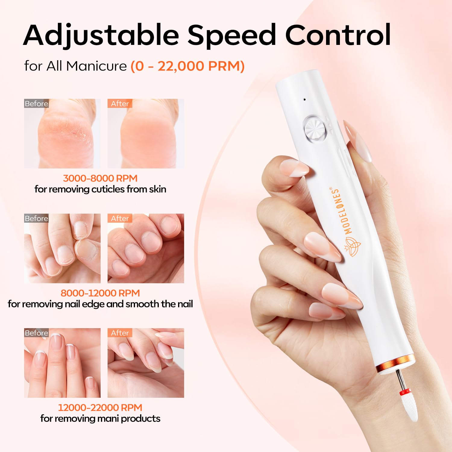 Modelones variable speed control enables tailored nail art speed