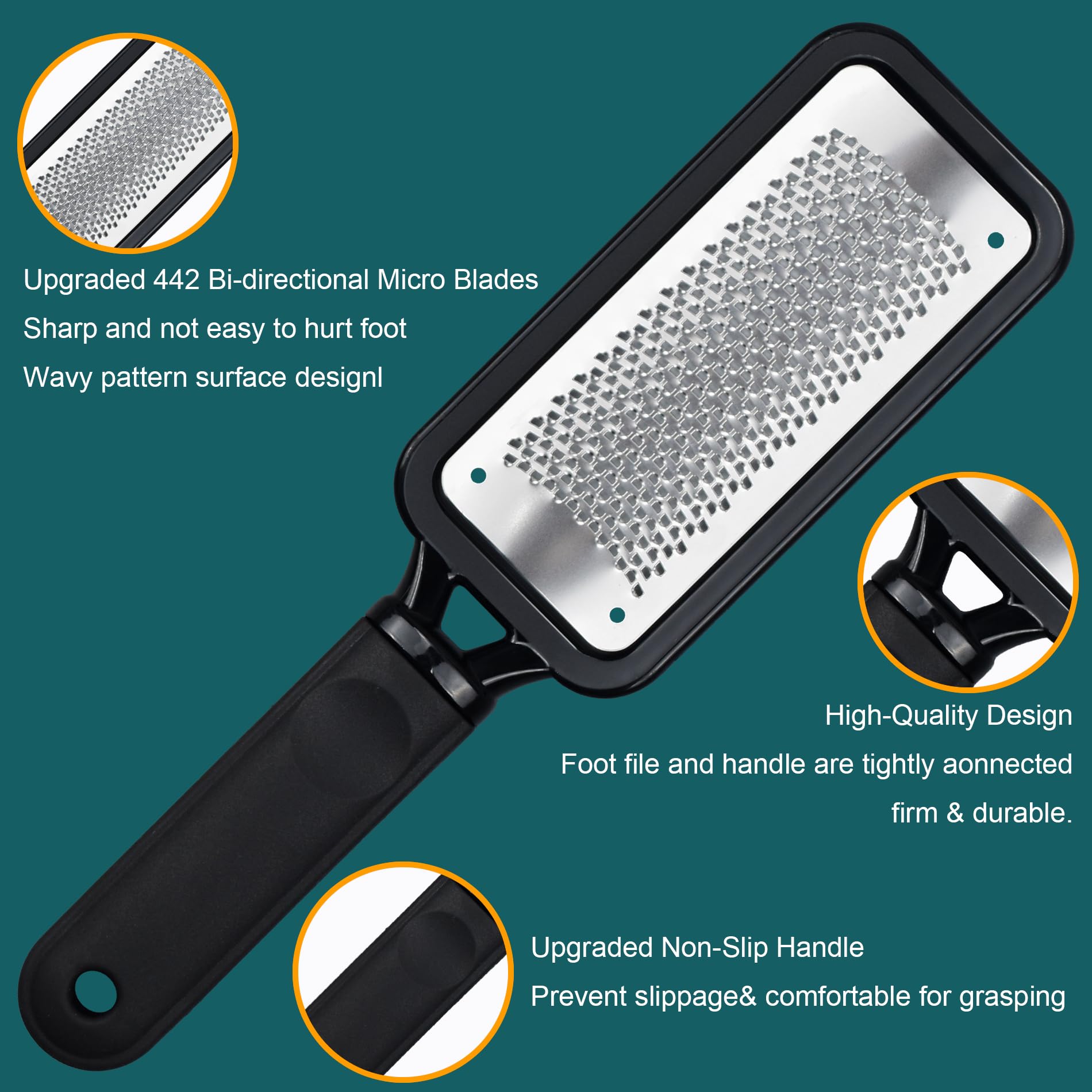MODENGKONGJIAN foot-scrubber-handle-grip with non-slip grip for precise control.