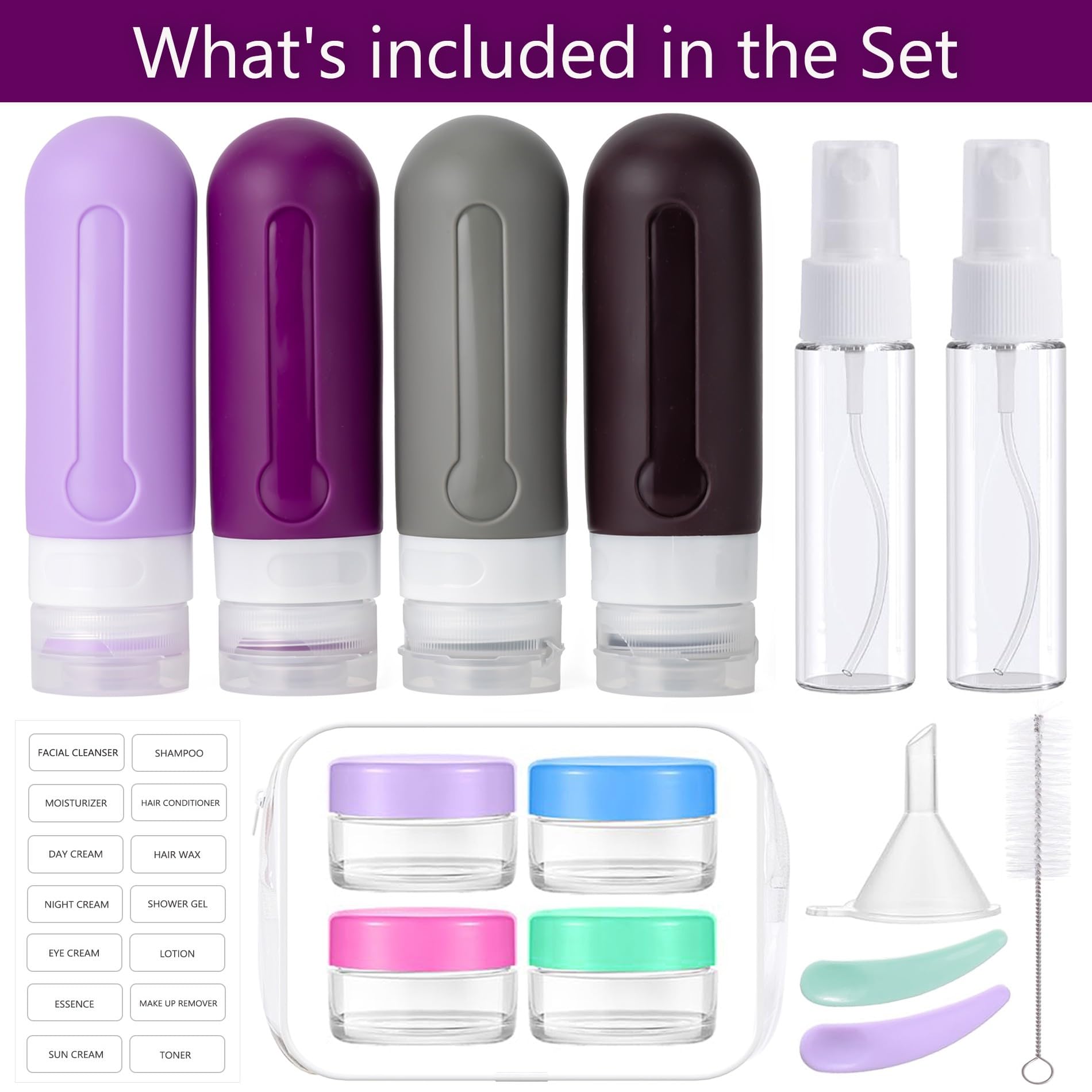 MODENGKONGJIAN leakproof 3oz travel bottles ideal for airline carry-on