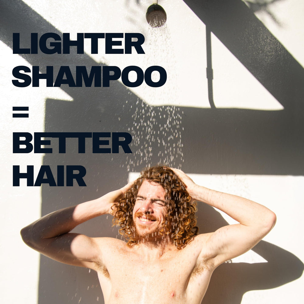 Modern Mammals Light Shampoo Bar closeup texture shows low-suds formula for sensitive scalps