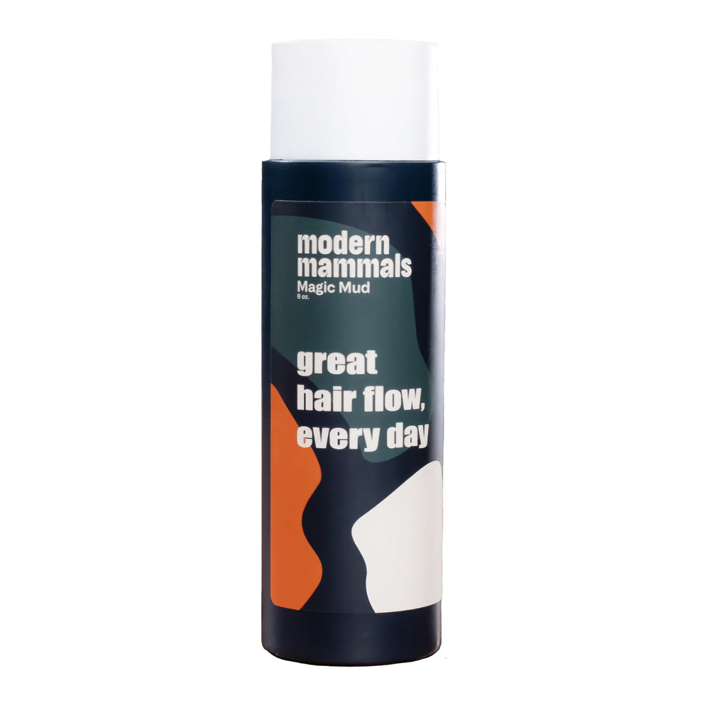 Modern Mammals Men's Shampoo Alternative bottle showcases a volume-boosting, sulfate-free formula.