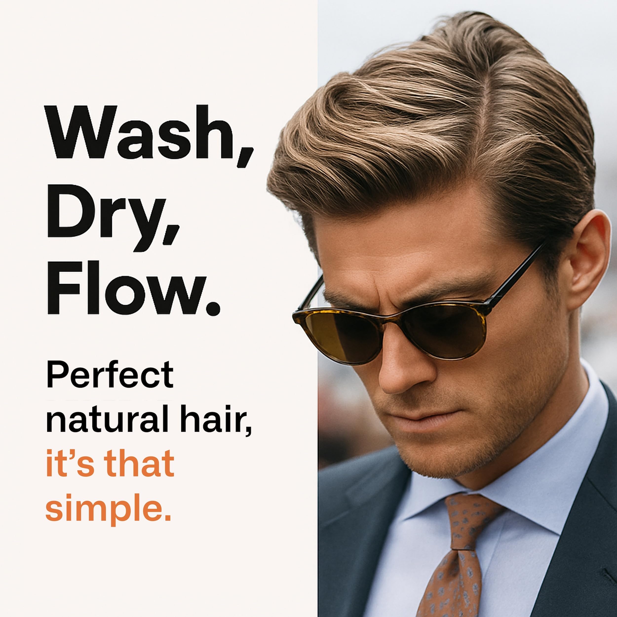 Modern Mammals Mens Shampoo Alternative texture closeup hints natural fullness and clean feel.