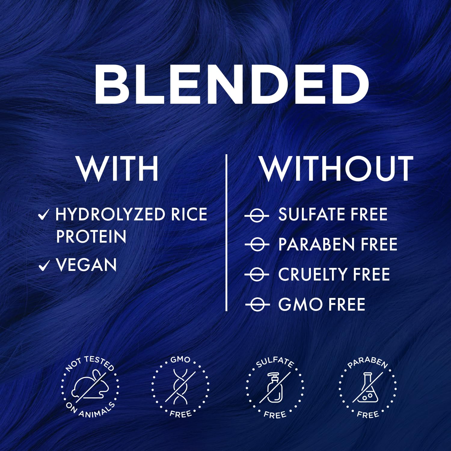 MOEHAIR Serenity Blue pre-lightened-hair example indicates best results on lightened bases.