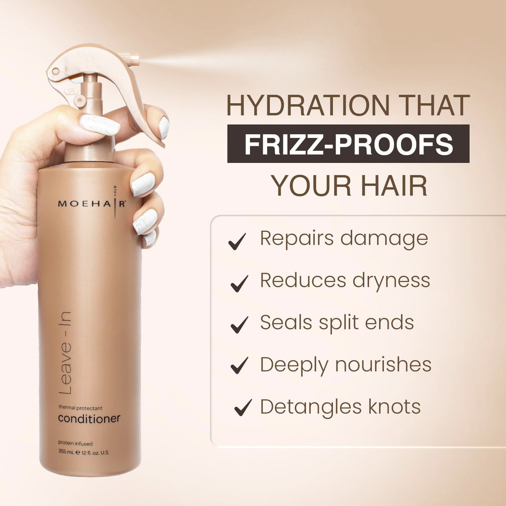 MOEHAIR Leave-in Conditioner ingredients-argan-oil highlights nourishing oils for healthier-feeling hair