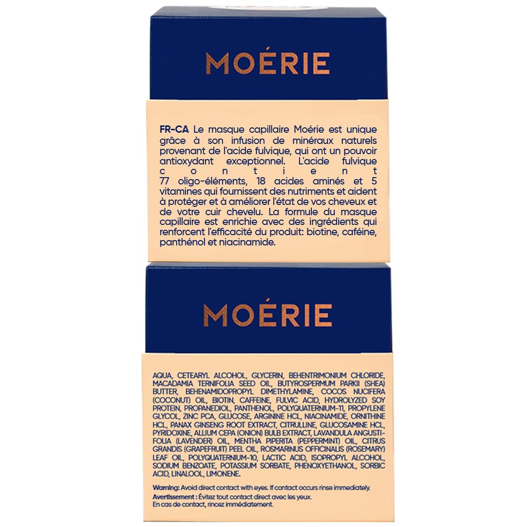 Moerie bottle in a bathroom setting suggests a simple 30-day routine.