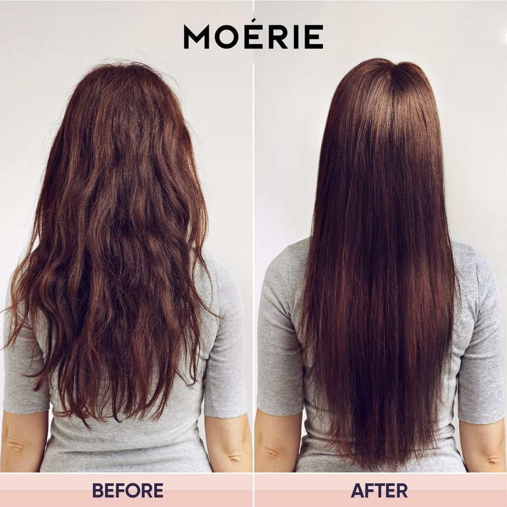 Moerie vegan-friendly formula emphasizes cruelty-free hair nourishment.