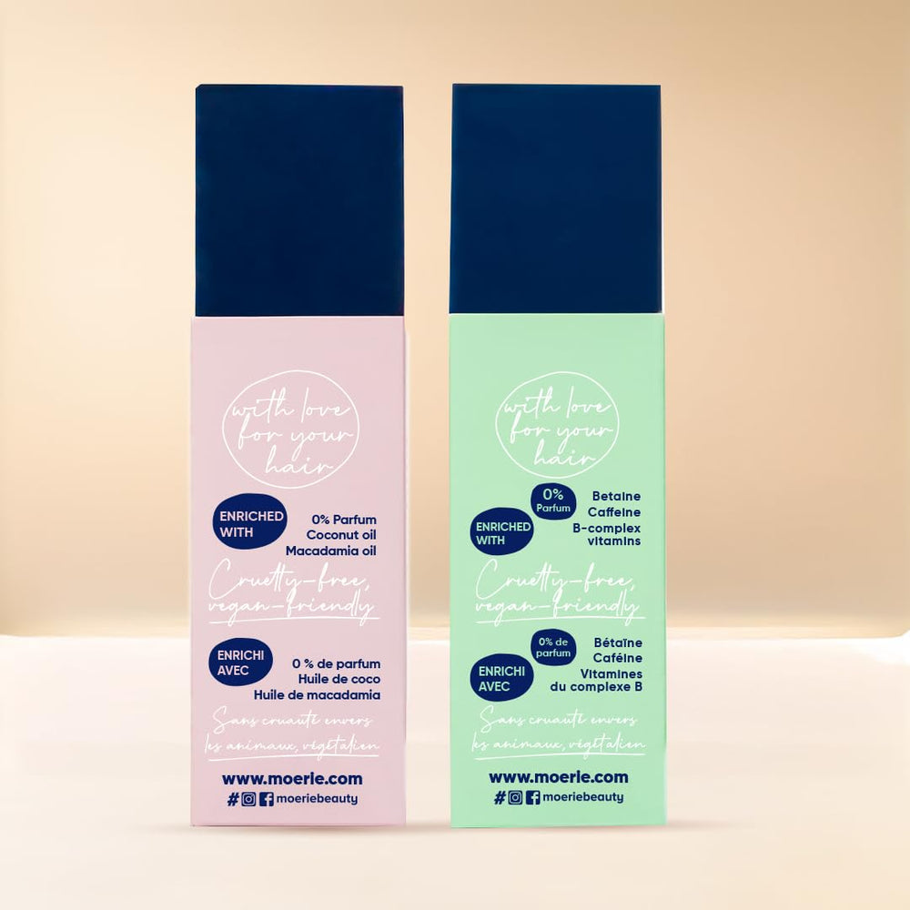 Moerie ingredients sheet featuring fulvic minerals and amino acids for hair health