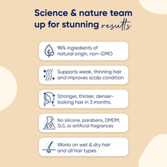 Moerie 125 natural nutrients close-up image emphasizes the nutrient-rich blend for nourishing hair.