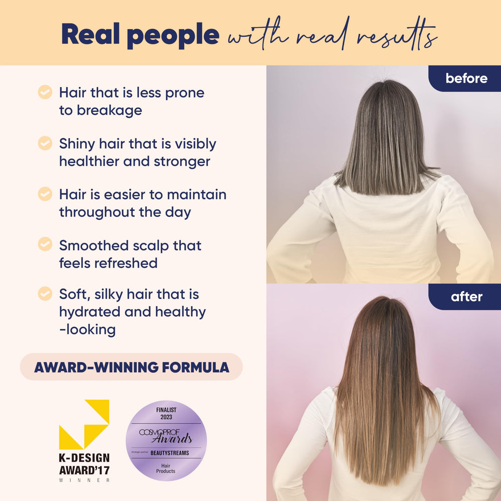 Moerie shampoo and conditioner packaging showing vegan-friendly, paraben-free formula