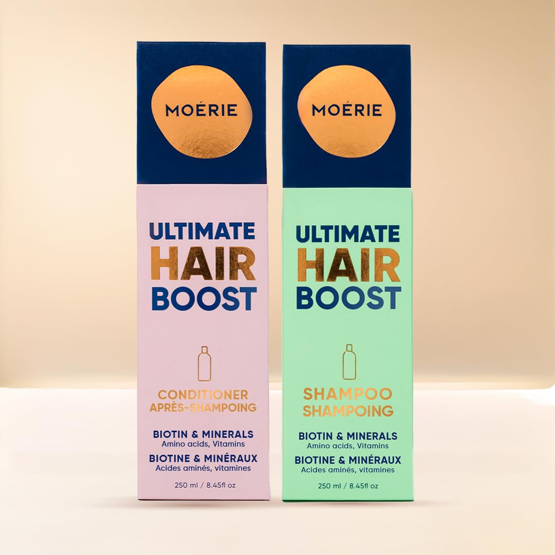 Moerie after-use image showing soft, silky hair with regular care