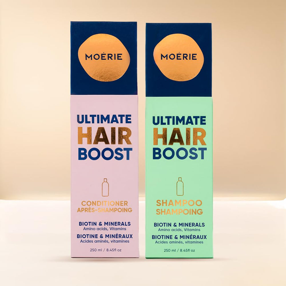 Moerie after-use image showing soft, silky hair with regular care