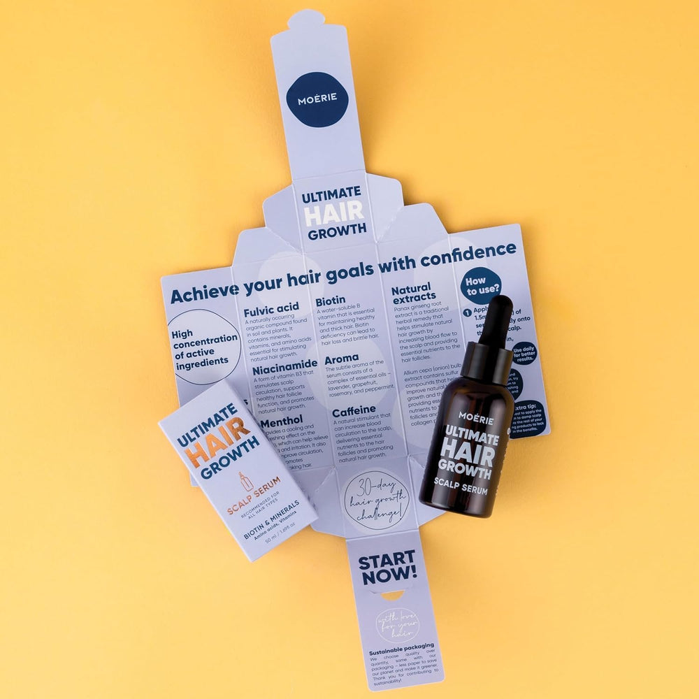 Moerie suero envase FSC: empaque responsable para cuidado personal.