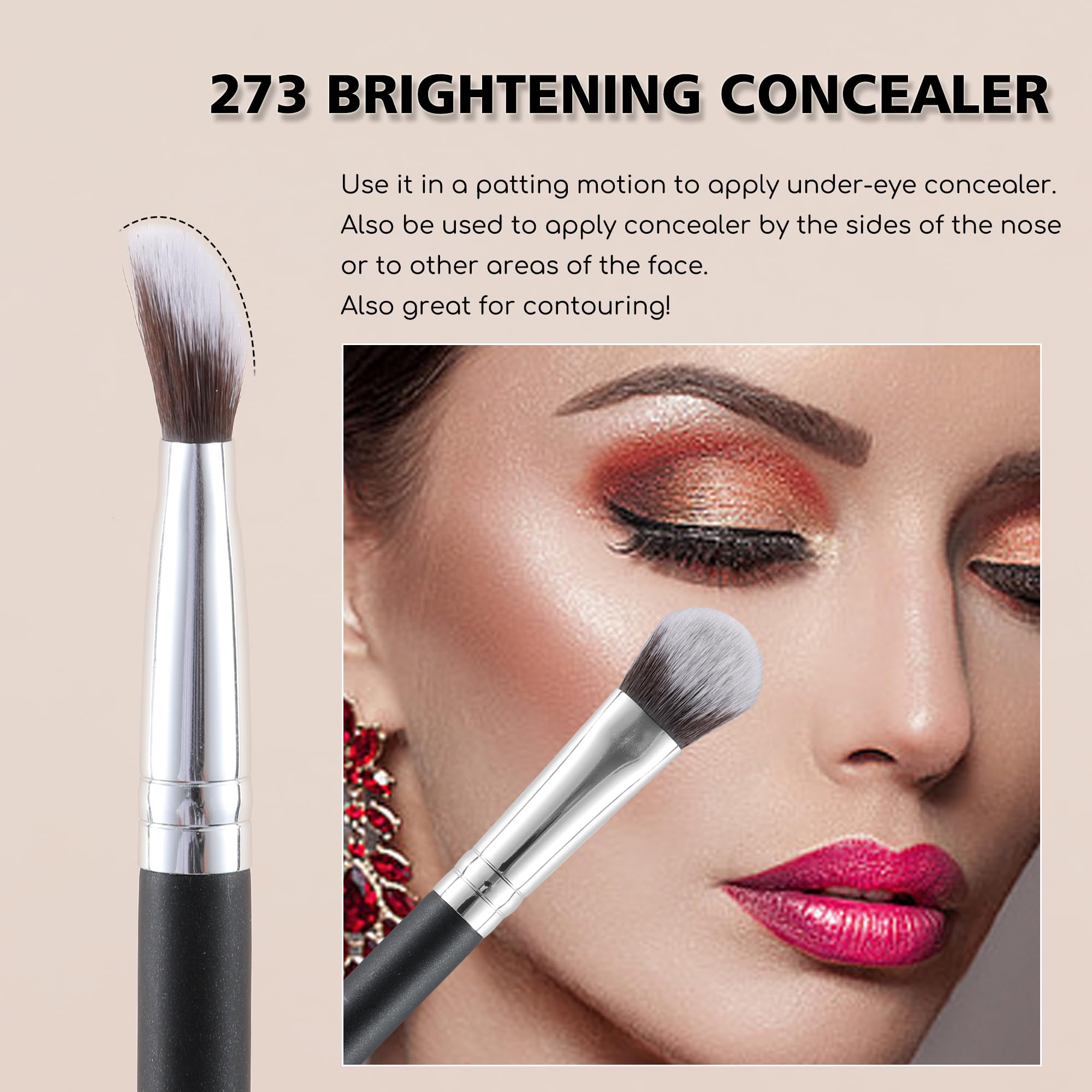 MOGILAN Kitten Paw cream concealer brush for smooth application
