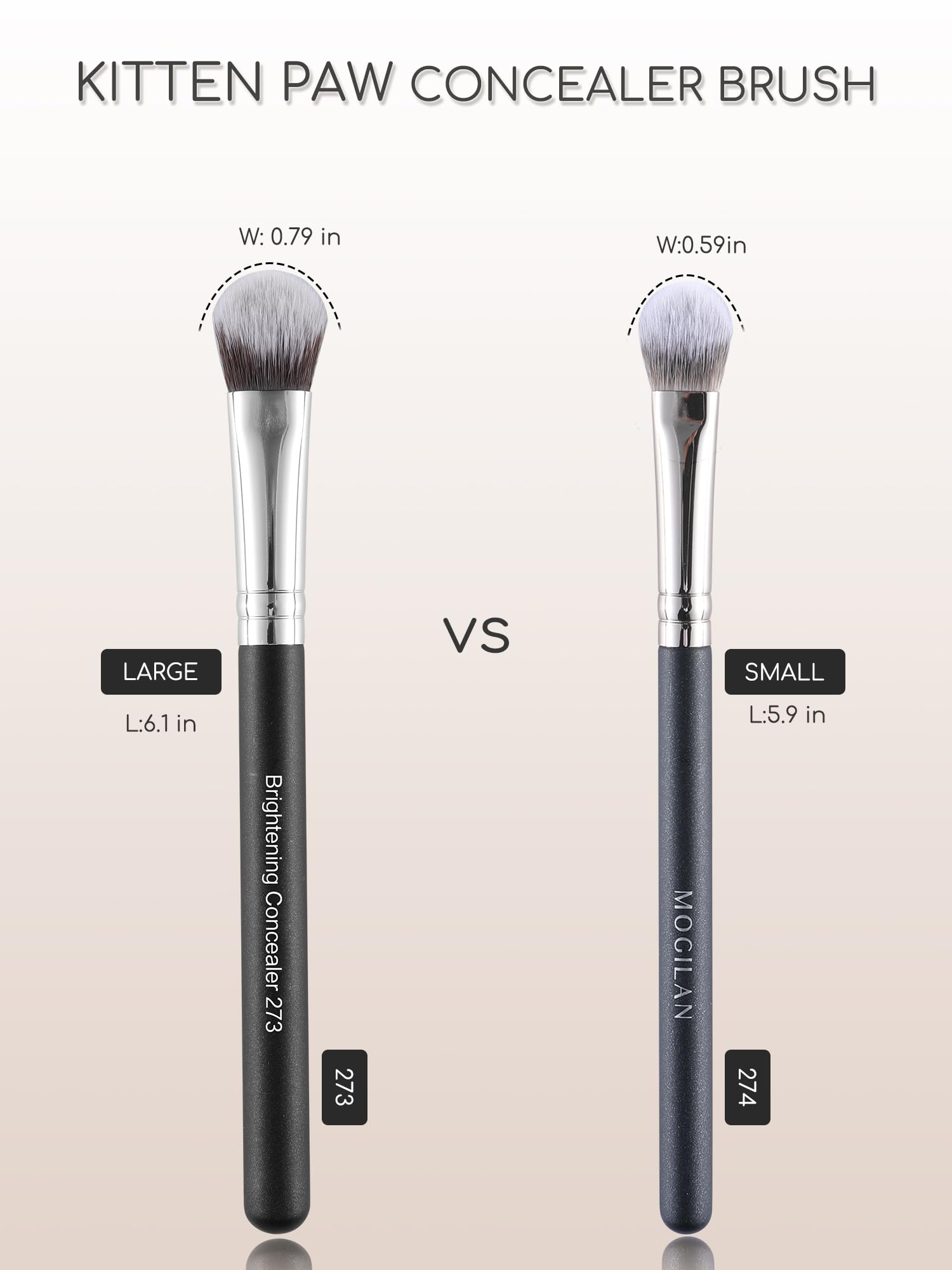 MOGILAN Kitten Paw detail contour brush for small areas