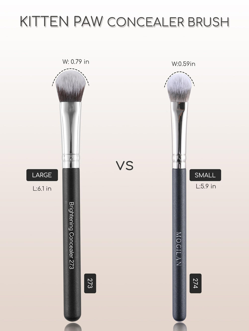 MOGILAN Kitten Paw detail contour brush for small areas