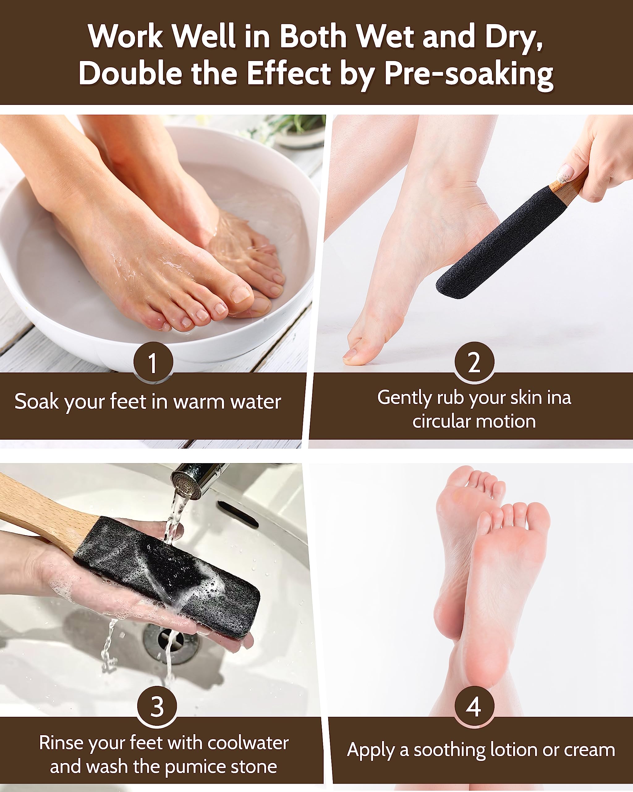 MoHern ergonomic-wooden-foot-file supports comfortable use on both feet.
