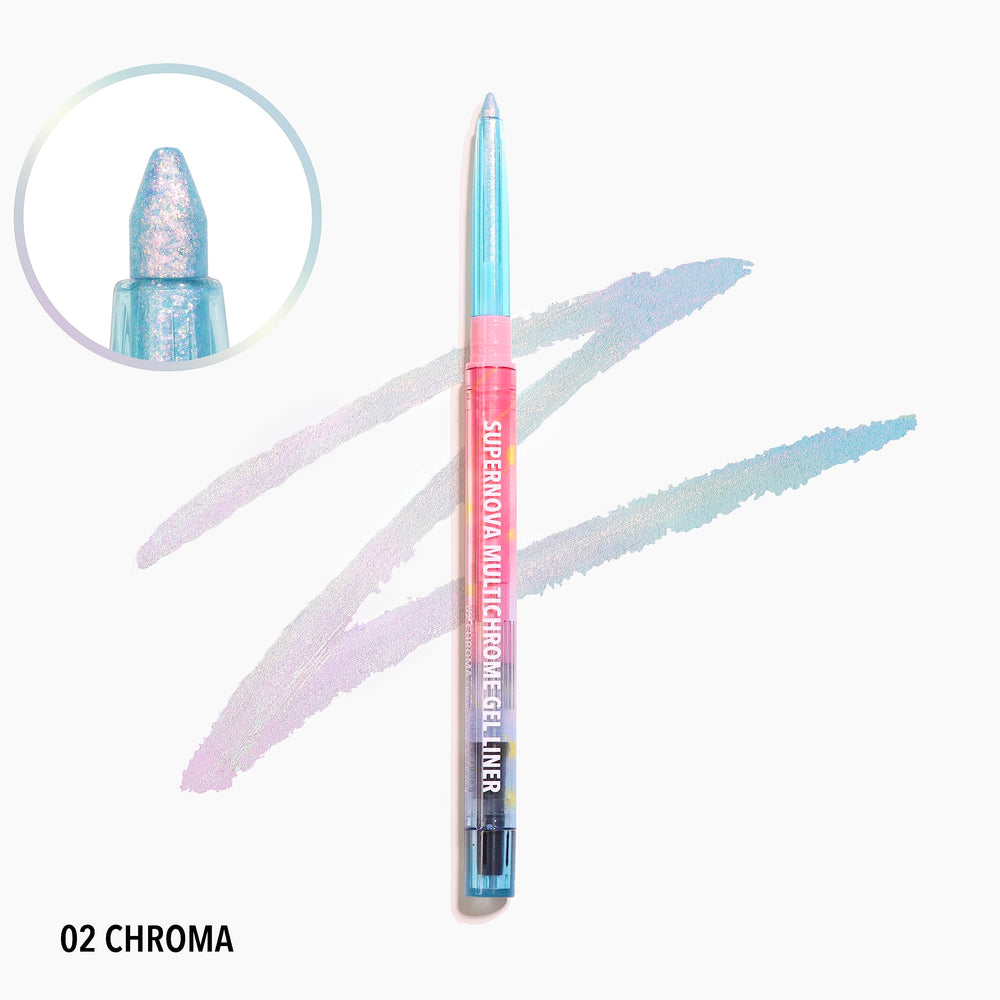 Moira Supernova Multichrome Gel Liner close-up with wet-look shimmer for night looks