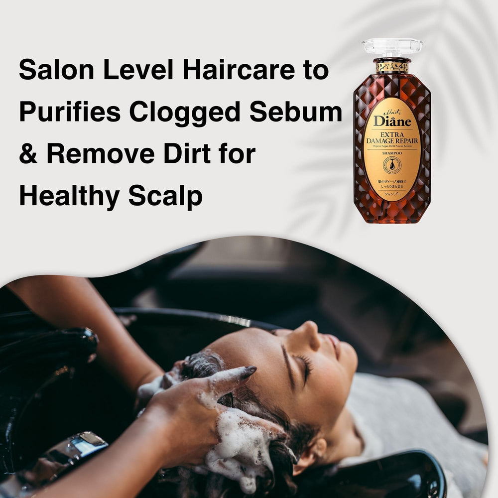 Moist Diane beauty keratin bottle highlights strengthened strands and smoother texture