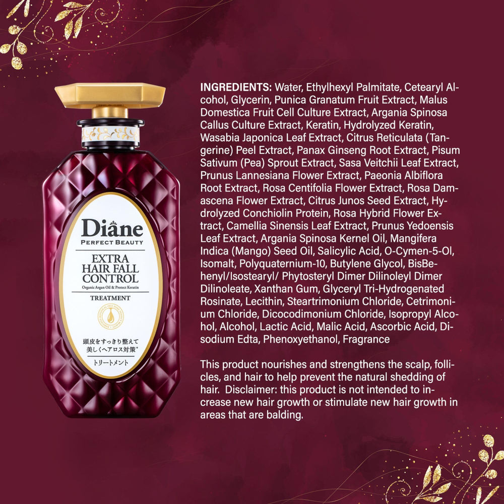 Moist Diane ginseng enriched formula strengthens and smooths hair.
