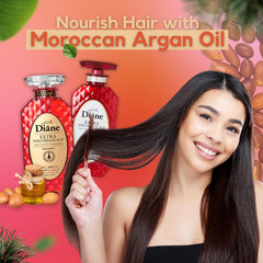 Moist Diane thickening conditioner bottle reveals smoothing, hydrating care for dry scalp