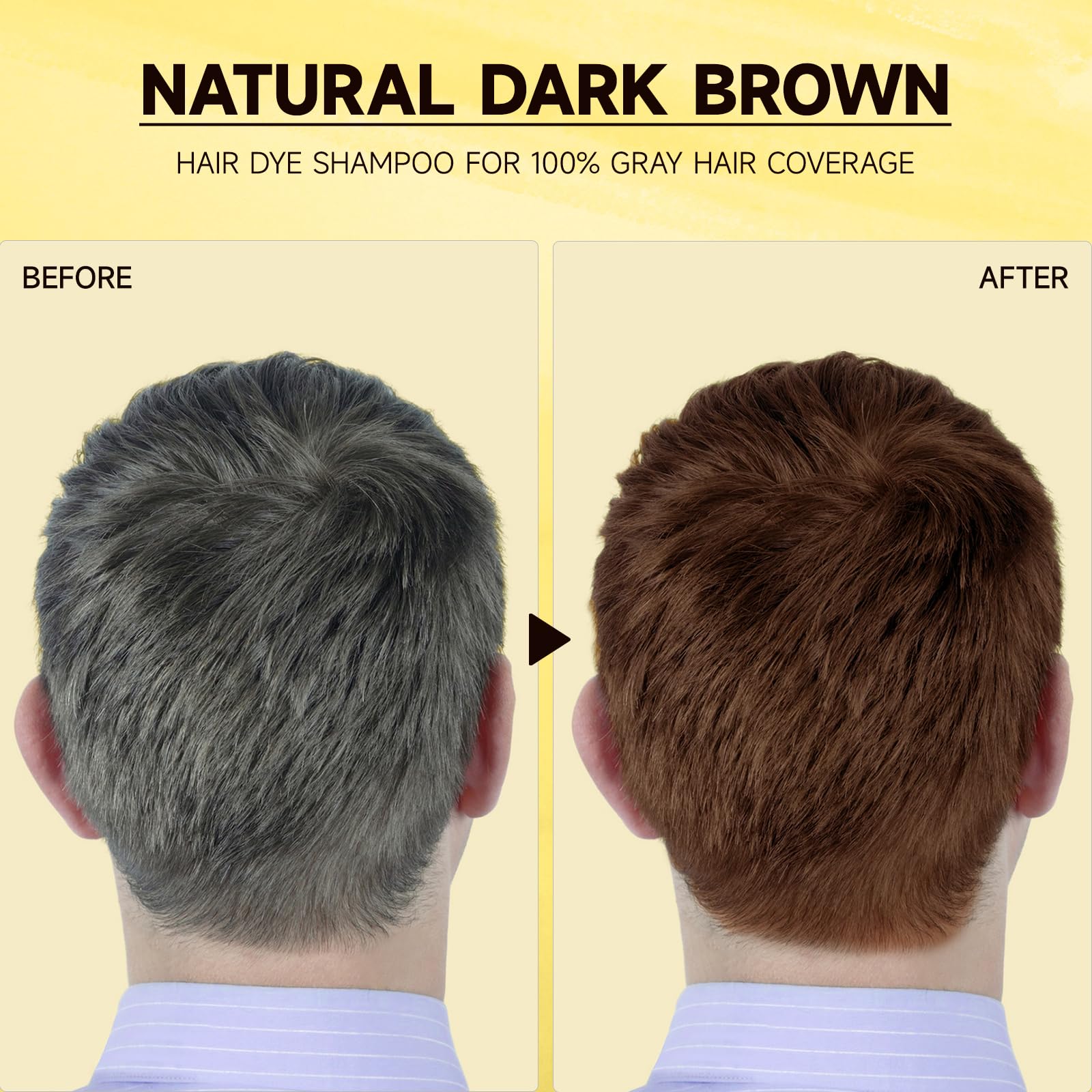 MOISTAR dark brown dye shampoo bottle closeup highlights color coverage