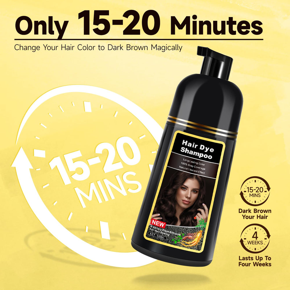 MOISTAR model with smooth, vibrant dark brown hair