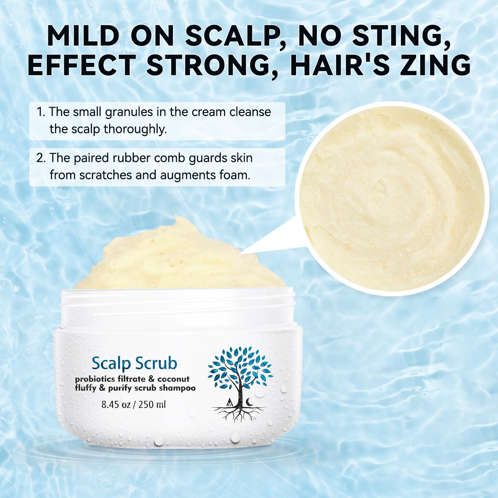 Mokasakiso Scalp Scrub scrubber brush shows soothing scalp massage