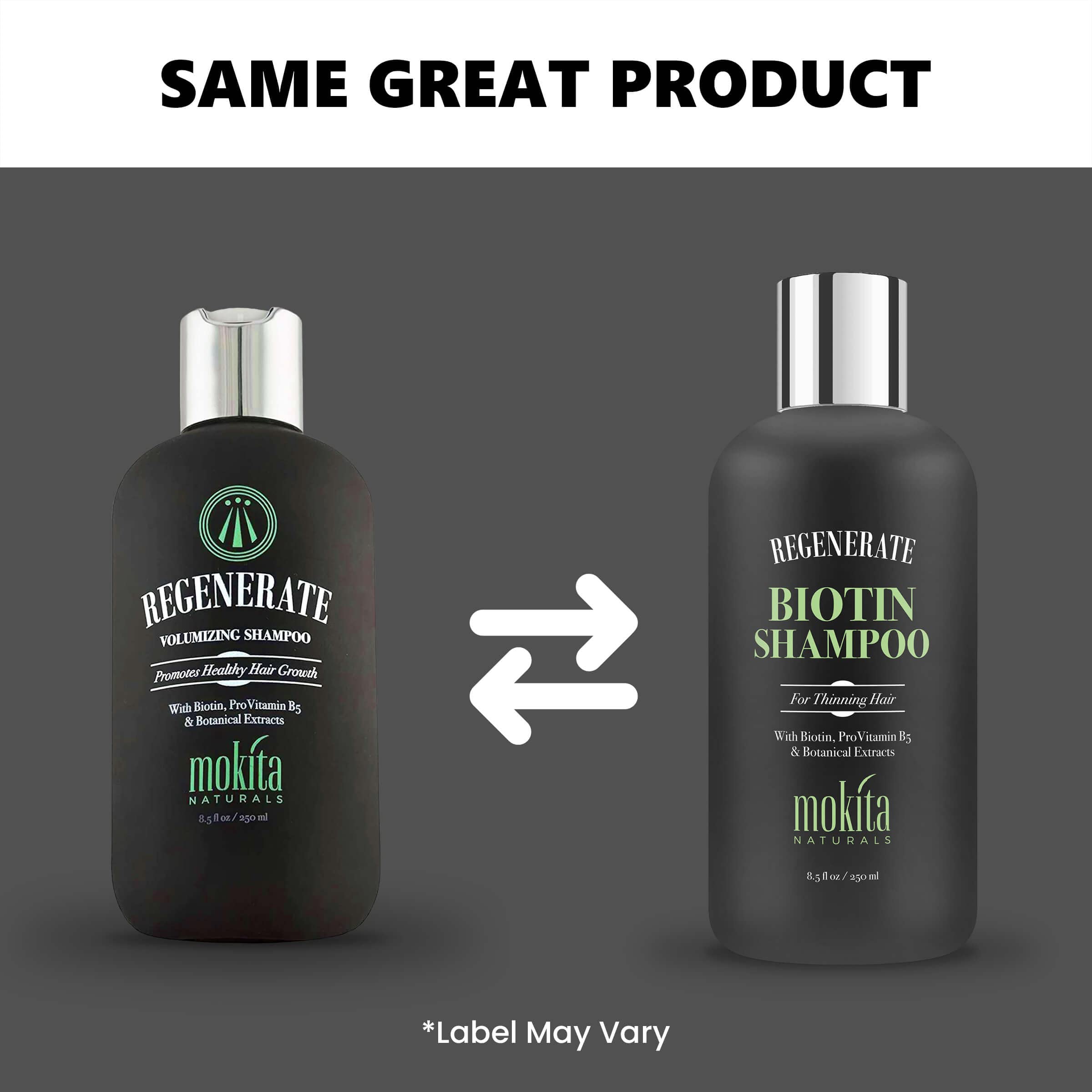 Mokita Naturals hard-water neutralizer image suggests cleaner, balanced hair.