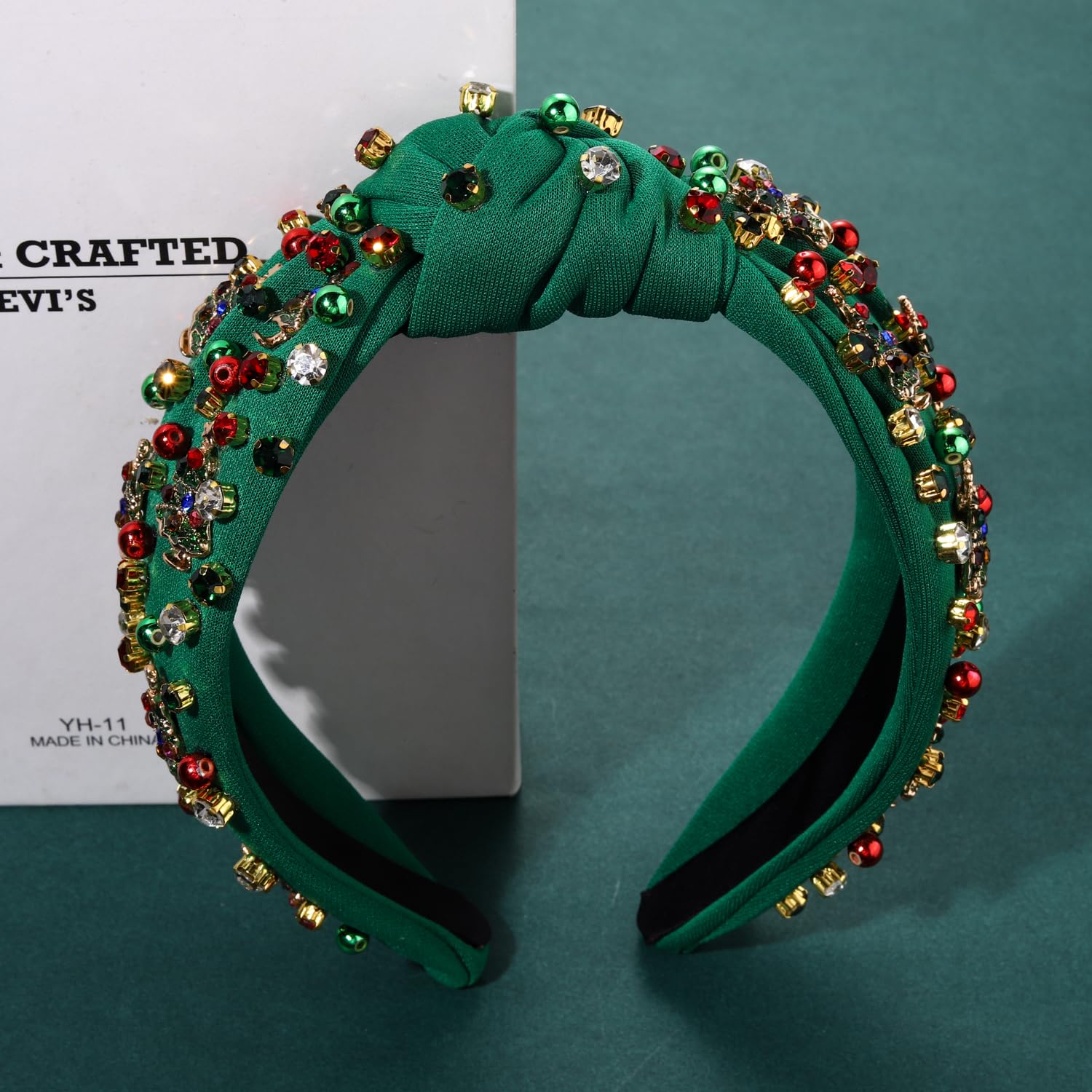 mokkia christmas headband featuring a Santa charm to spark seasonal cheer.