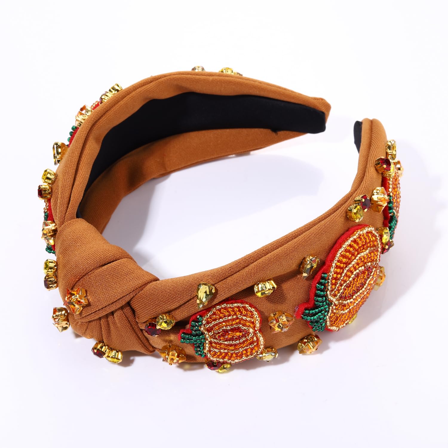 Mokkia headband maple leaf detail adds autumn charm.