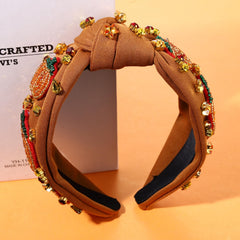 Mokkia headband pearls elevate holiday outfit.