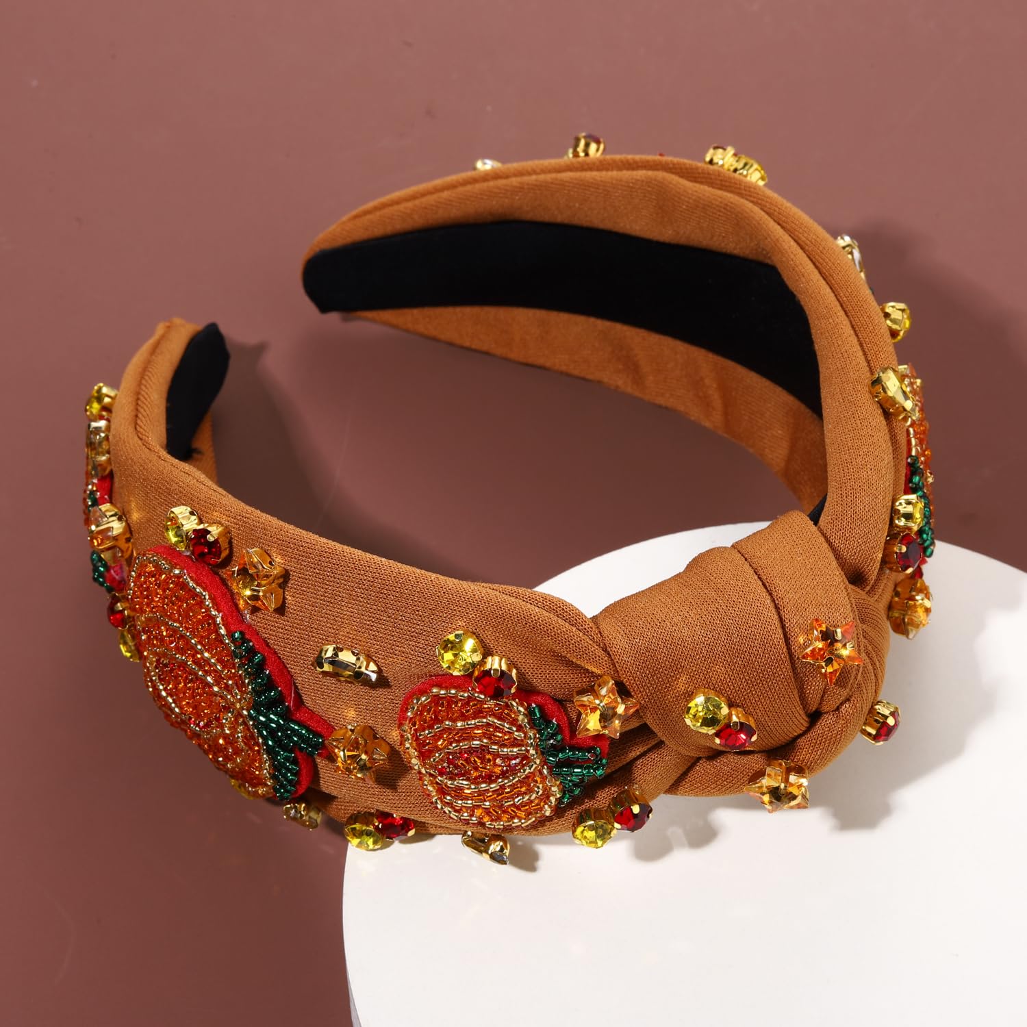 Mokkia headband rhinestones sparkle for holiday shimmer.