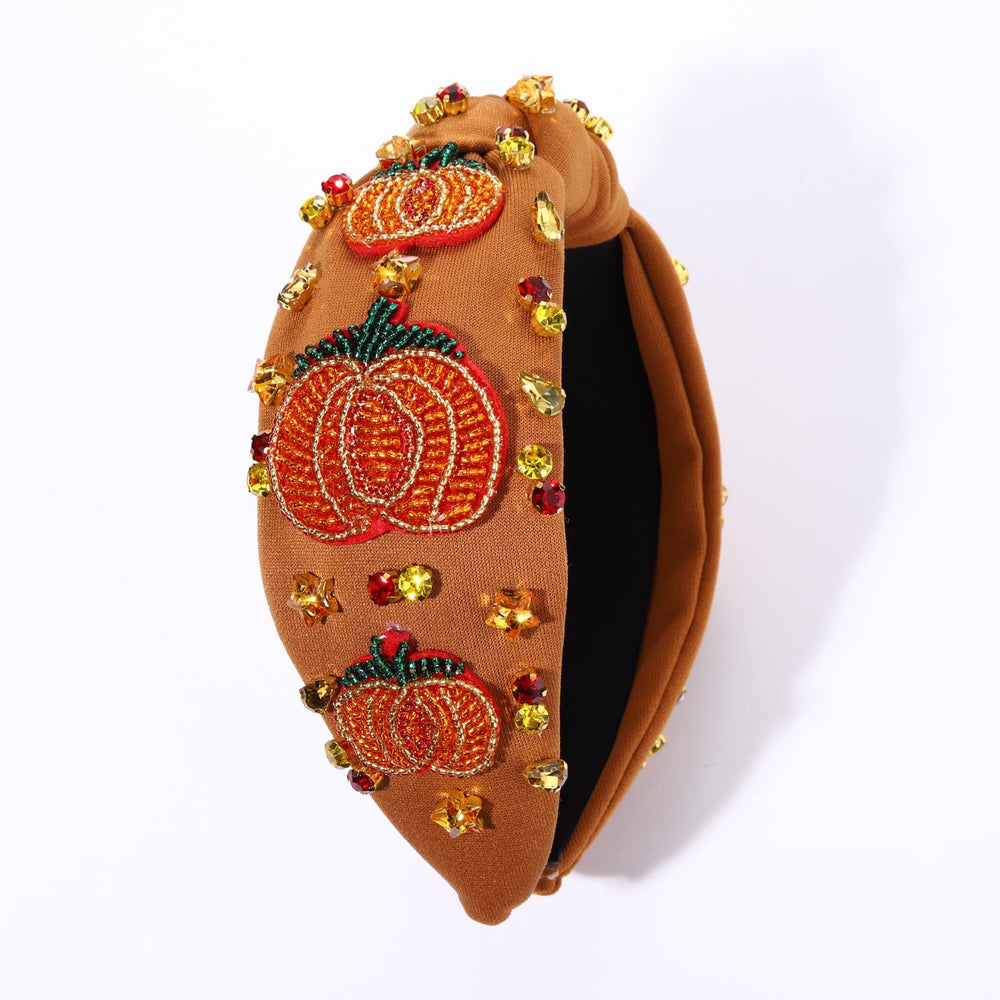 Mokkia headband styled with fall outfit for photos.