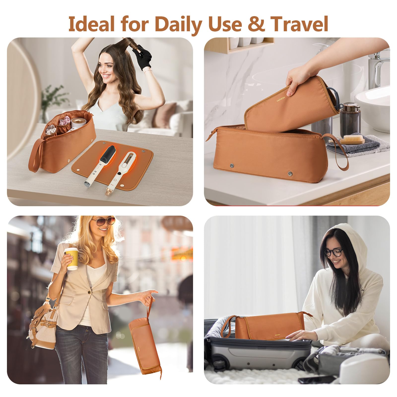 MOKURA foldable design with handle simplifies packing for trips.