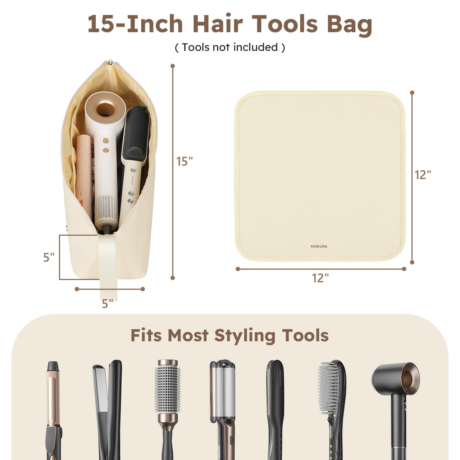 MOKURA heat resistant mat protects surfaces during styling