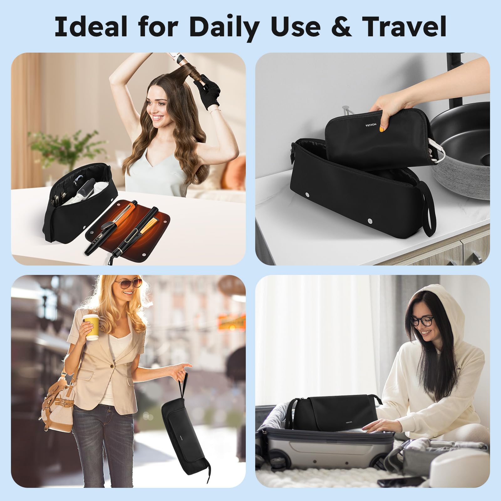MOKURA soft-foldable design with a handle makes trips effortless