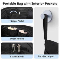 MOKURA organizer pockets and elastic bands keep hair tools neat and accessible