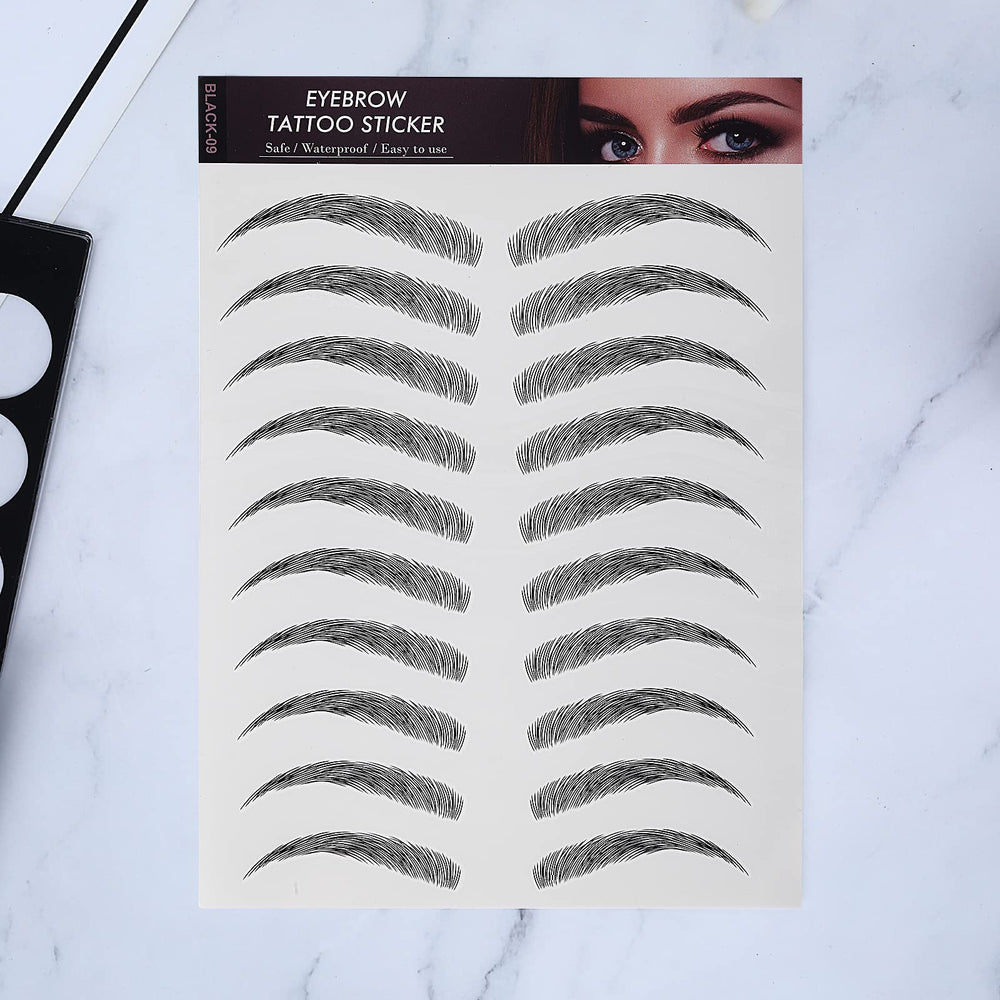 Molain 4D brow tattoos hair-like strokes define brows without tools