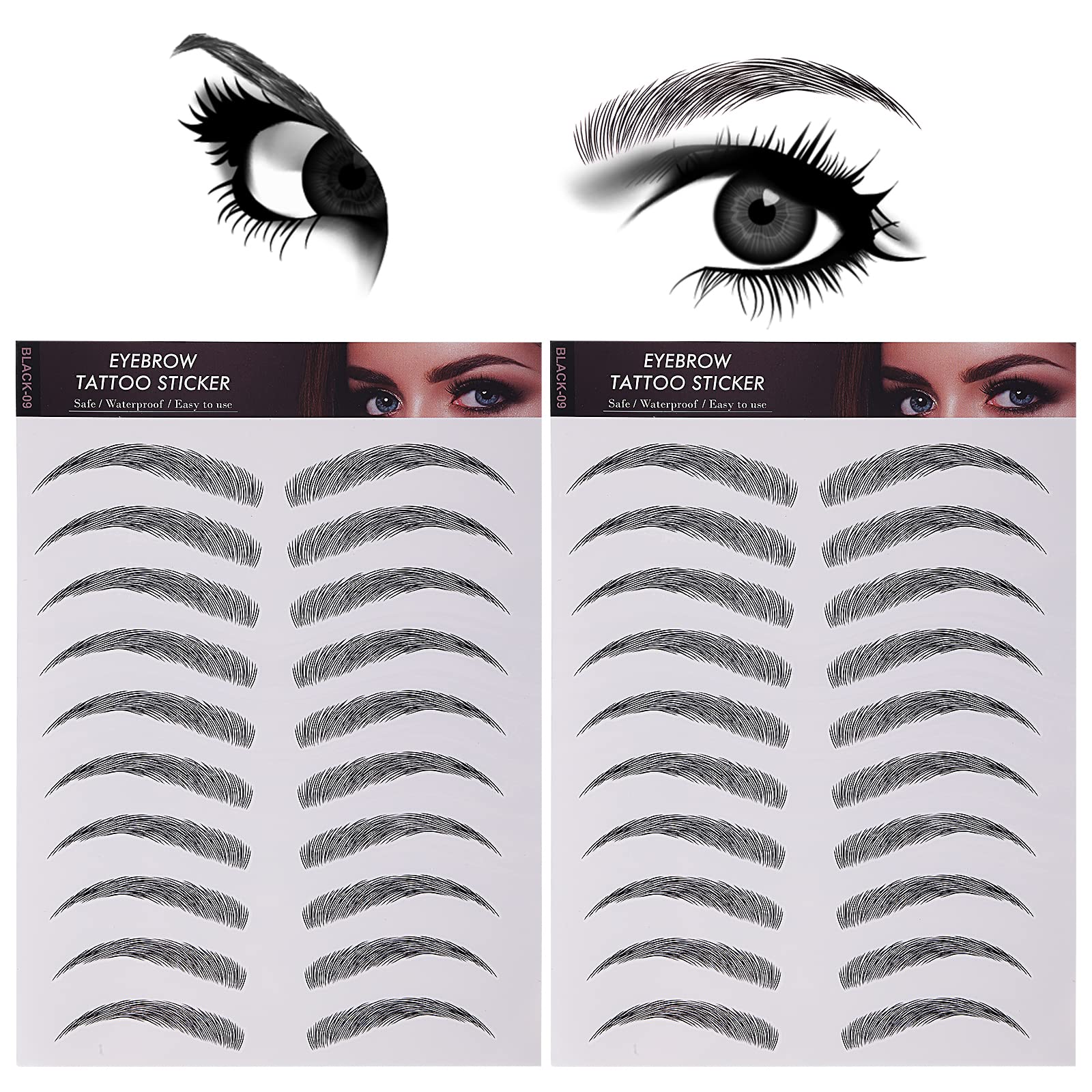 Molain 4D eyebrow stickers natural-look brows with realistic hair-like detail