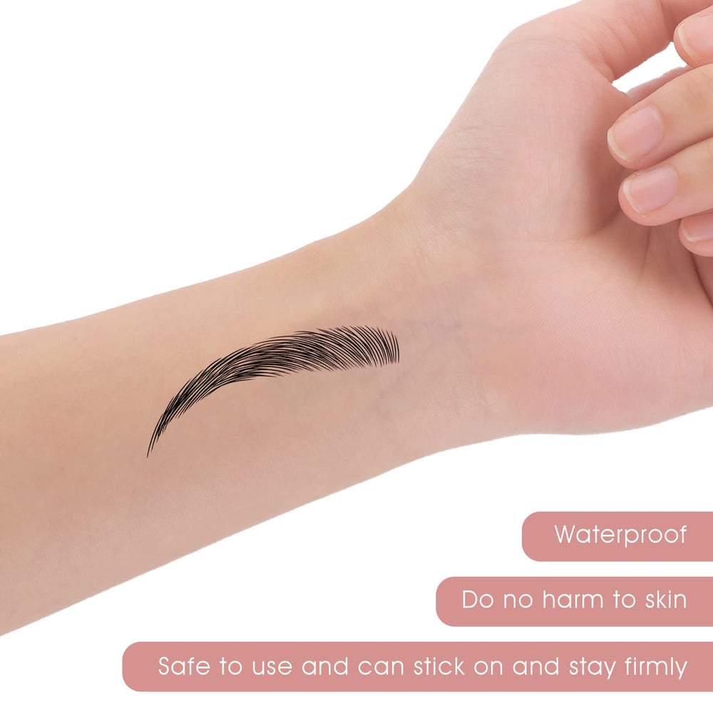 Molain eyebrow stickers demo on skin for confident daily wear