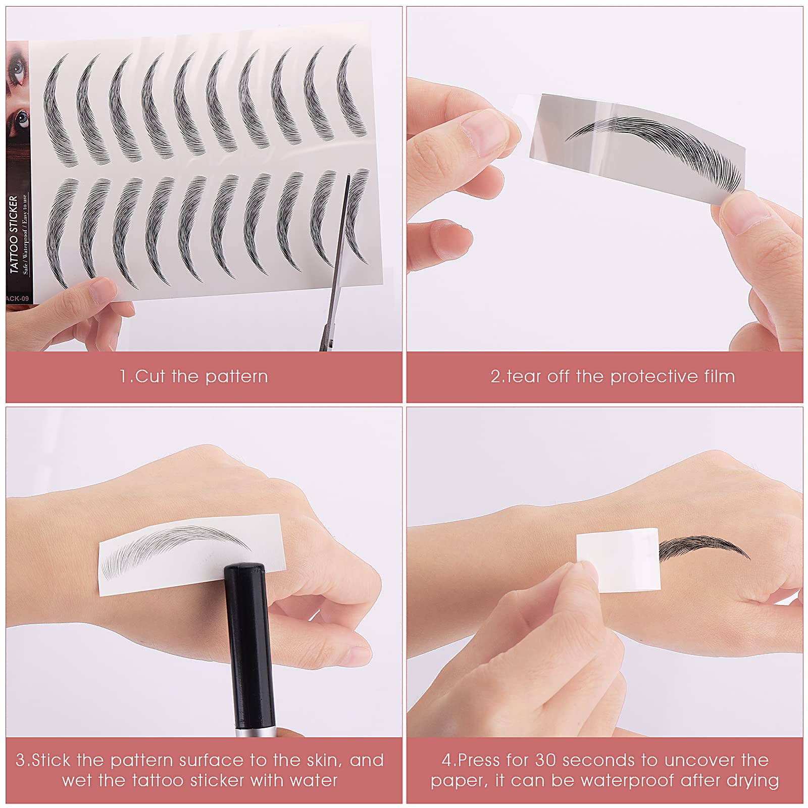 Molain packaging box shows seven sheets included for versatile styling options