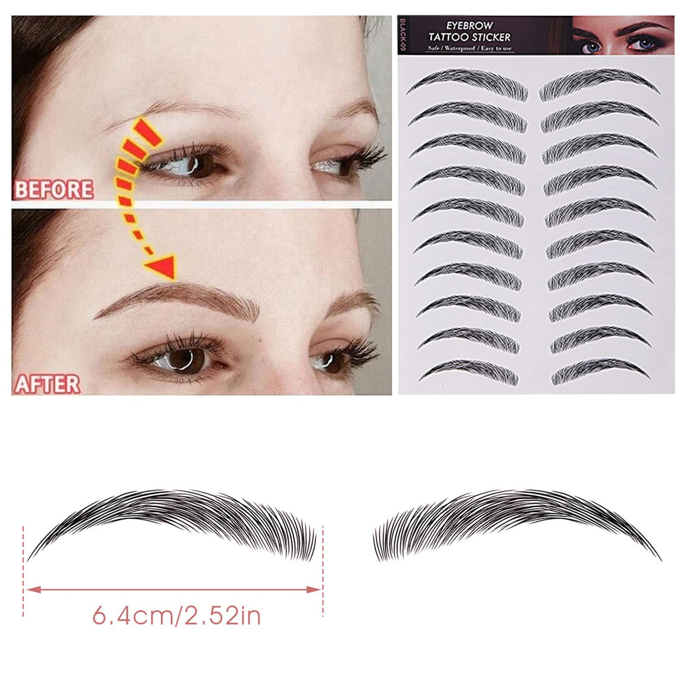 Molain 4D eyebrow tattoos application steps guide for quick at-home grooming