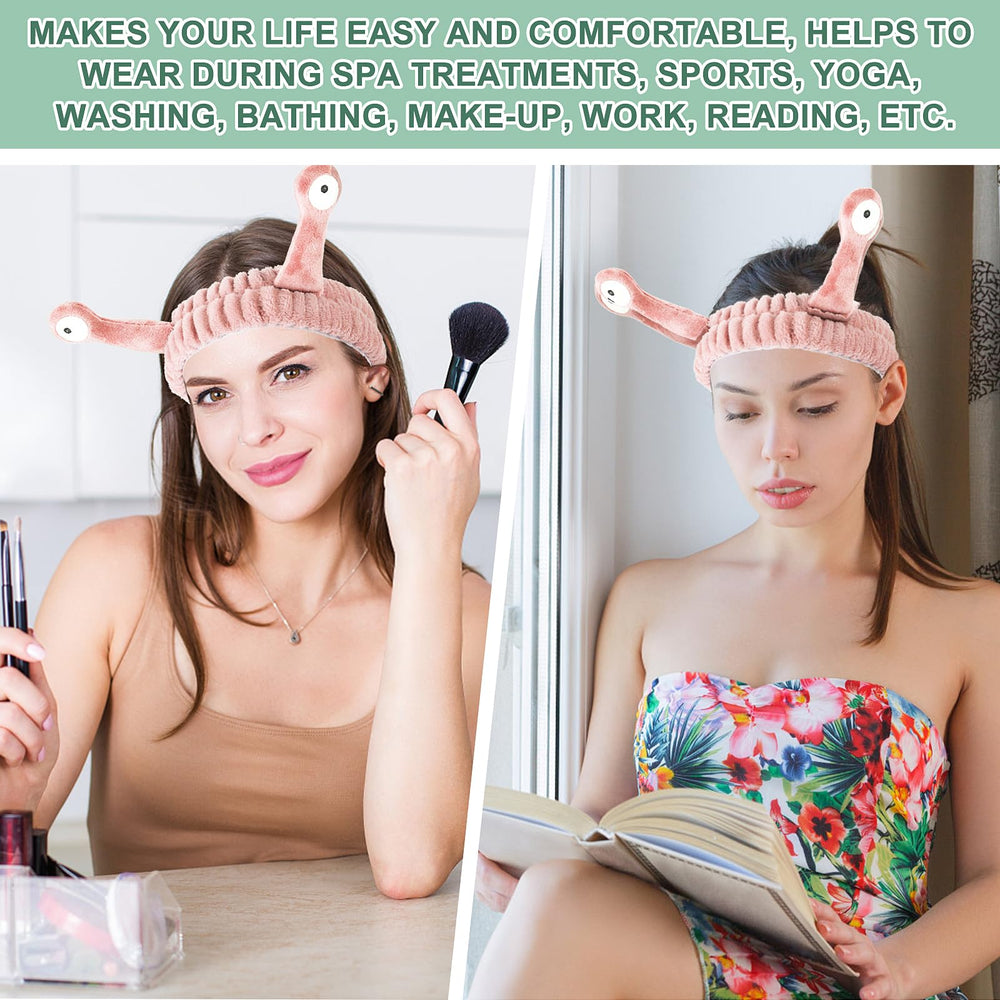 Molain face-wash headband pink elastic for secure during baths.