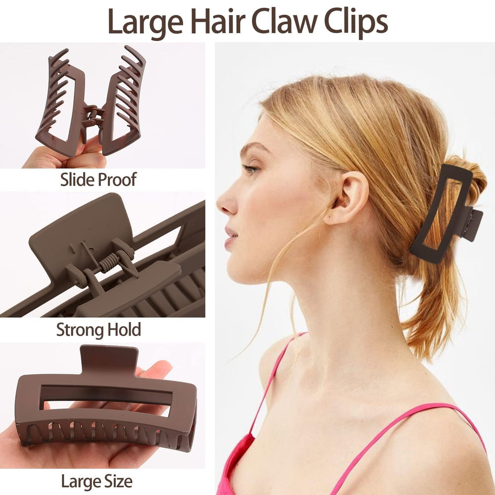 Molizummy large clip in use to hold hair away from the face during makeup.
