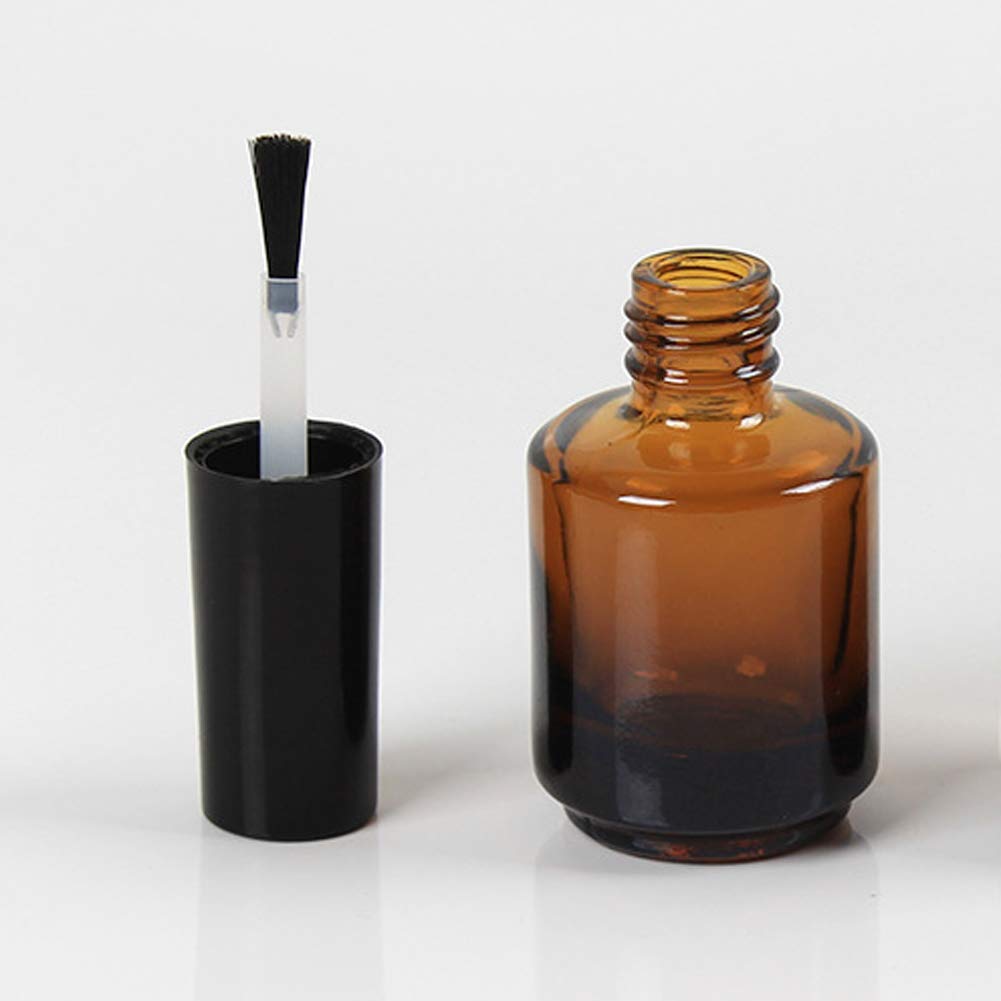 Mollensiuer empty nail polish bottle with brush-cap closeup for precision application