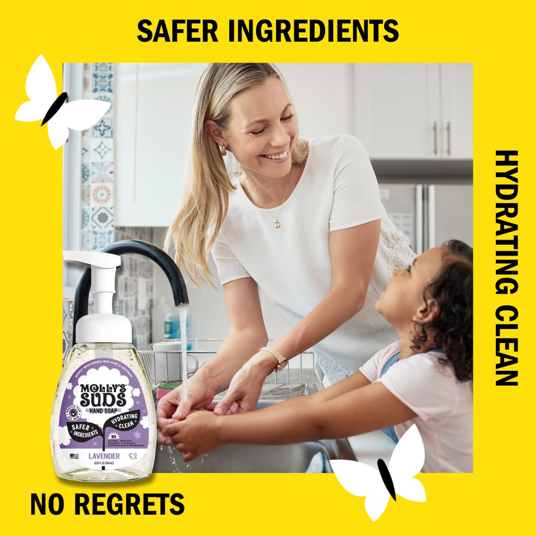 Lavender blossoms reflect Molly's Suds calming aroma.